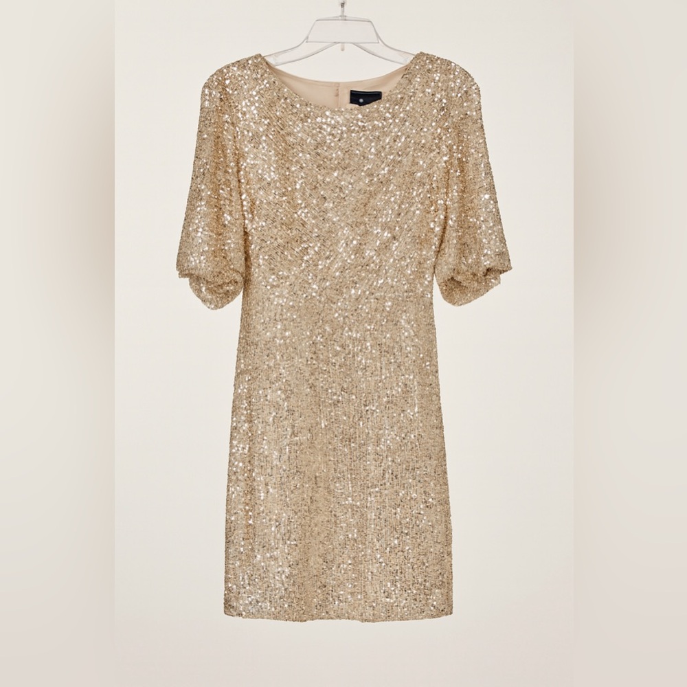 Lulu's Shimmering Gold Sequin Mini Dress - Picture 6 of 6